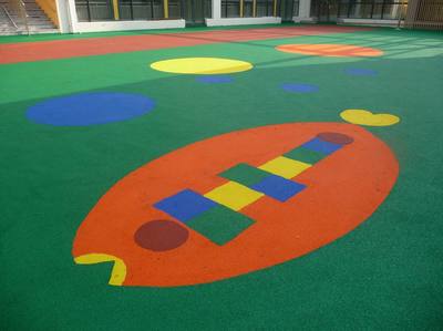 彩色幼兒園地面鋪裝,彩色epdm球場地面建設(shè)